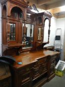 A good quality mahogany mirror back sideboard. COLLECT ONLY.