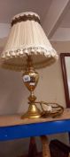 A brass table lamp COLLECT ONLY