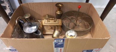 A quantity of metalware including candelabras