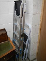 Two good aluminium step ladders, COLLECT ONLY.
