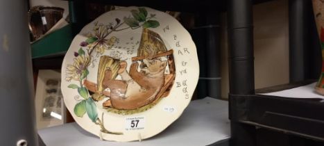 A Rare Victorian Aesop's fables collectors 'Bears and Bees' plate