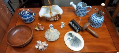 A quantity of miscellaneous including oval picture plaque etc