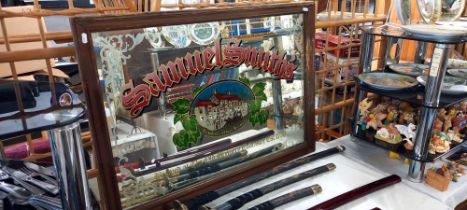 A large Samuel Smiths brewery advertising mirror 89cm x 64cm COLLECT ONLY