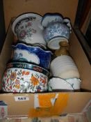 A mixed lot of porcelain jugs and vases. COLLECT ONLY.