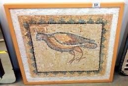 A large Roman style mosaic of a bird COLLECT ONLY
