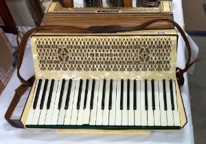 A cased Hohner Verdi III piano accordion case a/f COLLECT ONLY