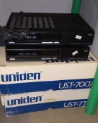 A Uniden UST-771 satellite television system and A Uniden UST 7007 satellite TV system COLLECT ONLY
