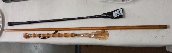 A riding crop, Imperial measure and back scratcher/shoe horn