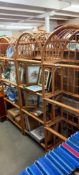 3 Bamboo wall units, (missing 7 glass shelves) COLLECT ONLY