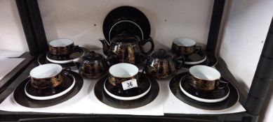 A vintage LGTC Japan black and gold tea set COLLECT ONLY