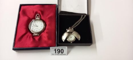 A ladybird pendant watch and 1 other