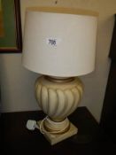 An urn shaped table lamp, COLLECT ONLY.