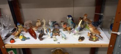 A quantity of small china animals etc including Wade tortoise