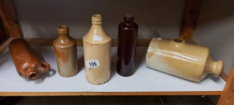 A quantity of vintage stoneware bottles COLLECT ONLY