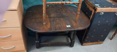 A small oak gateleg table COLLECT ONLY