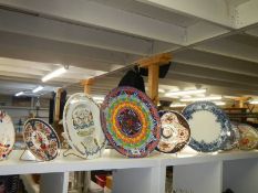 A mixed lot of old ceramic plates. COLLECT ONLY