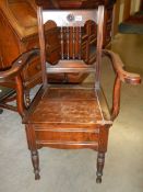 An old chair commode, COLLECT ONLY.