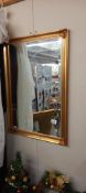 A gilt framed bevel edged mirror COLLECT ONLY