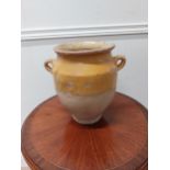 Rare 19th C. glazed terracotta confit pot {25 cm H x 23 cm Dia.}.