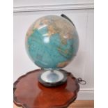 1950s light up world globe {40 cm H x 32 cm Dia.}.