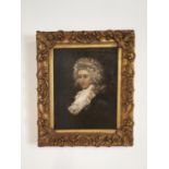 Early 19th C. oil on canvas portrait of a Judge mounted in giltwood frame {58 cm H x 48 cm W}.