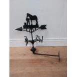 Cast iron wall mounted weather vane {55cm H x 60cm W x 34cm D}