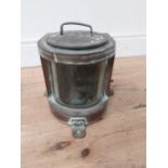 19th C. bow fronter copper ships lantern {28 cm H x 30 cm W x 23 cm }