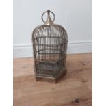 Early 20th C. brass birds cage {50 cm H x 26 cm Dia.}.