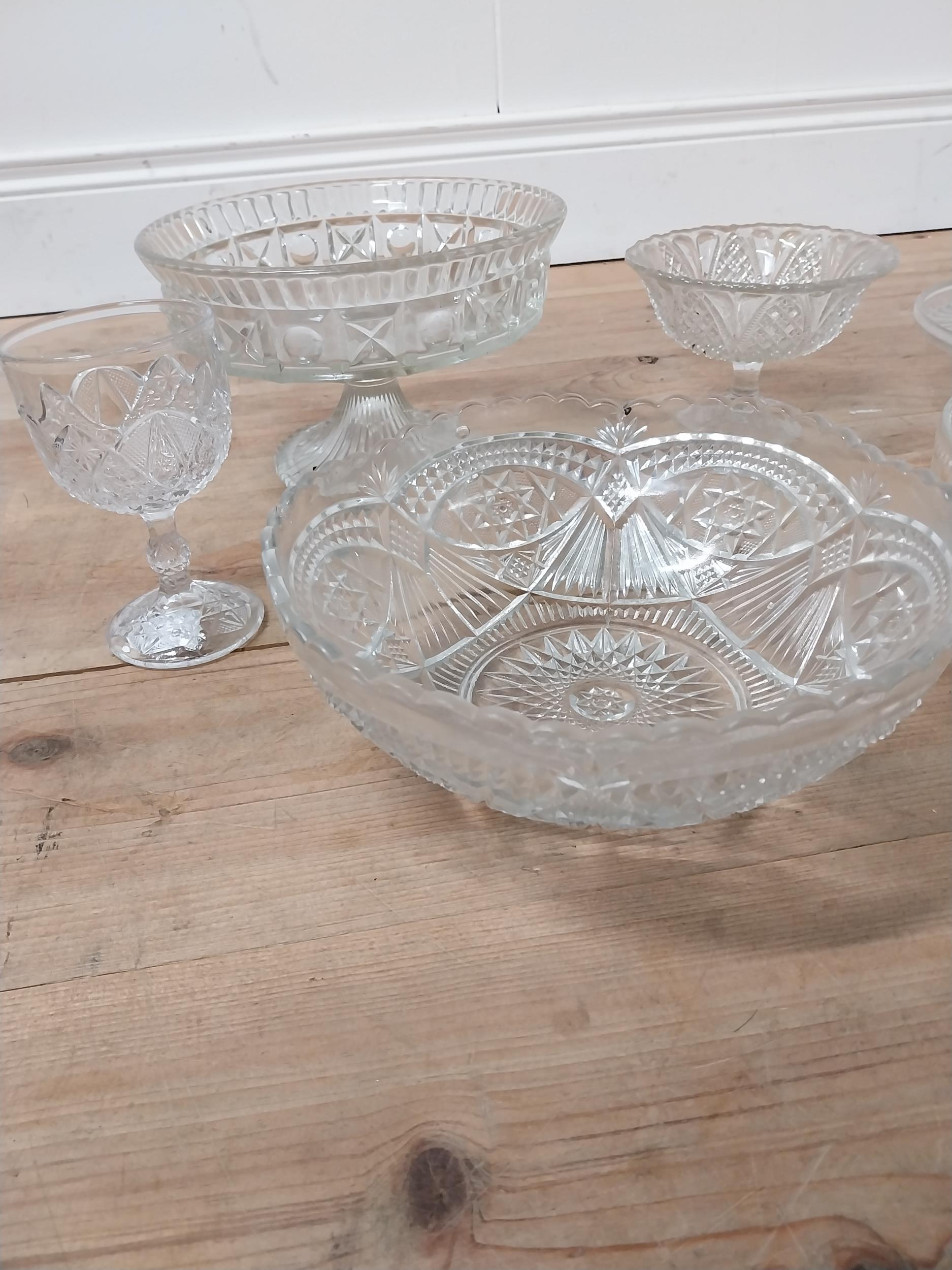 Collection of ten moulded glass vases and bowls. - Image 2 of 3