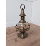 Unusual brass globe ships lantern {70 cm H x 34 cm Dia.}.