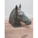 Exceptional quality bronze model of a horses head