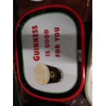 1950s Guinness is Good for You tinplate advertising drinks tray {32 cm H x 43 cm W}.