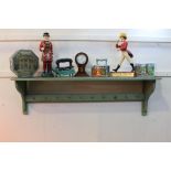 Wooden shelf rack {40 cm H x 130 cm W x 30 cm D}.