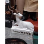 Hine Cognac Ruberoid advertising figure {36cm H X 24cm W}.