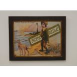 Ireland sings her old songs' Home rule framed advertising print {37 cm H x 47 cm W}.