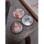 Three household advertising pocket mirror - C.W.S. Goods/ Granola digestive biscuits / Philips {Each