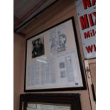 Framed prints of Newspaper clippings John Count McCormack {67 cm H x 69 cm W}