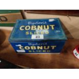 Ogden's Cobnut Sliced Tobacco tin. {11cm H X 22cm W X 14cm D}.