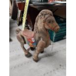 1950s metal rocking horse {74 cm H x 64 cm W x 21 cm D}.