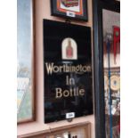 Worthington in bottle India Pale ale slate advertising sign {51cm H x 28cm W}