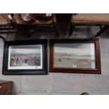 Two framed Golfing coloured prints - The Golfers A Grand Match Played over St Andrew's Links {54