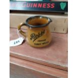 Ross's Ginger Ale Belfast ceramic advertising water jug. {8 cm H x 10 cm W x 12 cm D}.