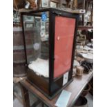 Mahogany and glass Jewellery display case - missing one glass section on top {75 cm H x 42 cm W x 44