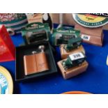 Collection of Tullamore Dew memorabilia - Two Oxford Diecast models delivery vans, cased leather and