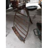 19th C. wrought iron hardening stand {40 cm H x 40 cm W}.