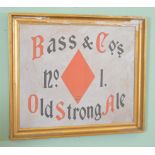 Bass & Co. No 1 Old Strong Ale framed advertising print {62 cm H x 72 cm W }.