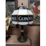 Guinness advertising table lamp {45cm H x 24cm Dia.}.