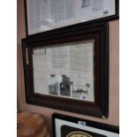 Framed montage of pictures and scripts of Tranby Croft winner of the Royal Dublin Society Premium