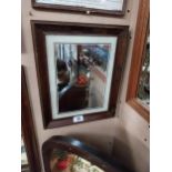 John Jameson Irish Whisky framed advertising mirror. {42 cm H x 35 cm W}.