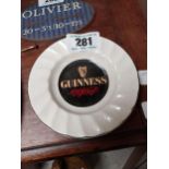 Guinness ceramic ashtray by Carrigdhoun pottery Ltd. {13 cm Diam}.